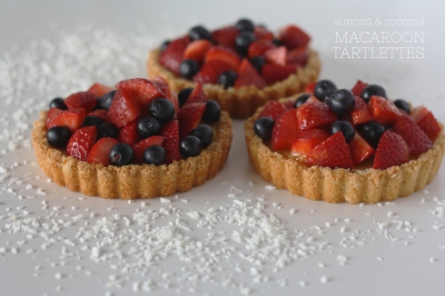 Almond and Coconut Macaroon Tartlettes